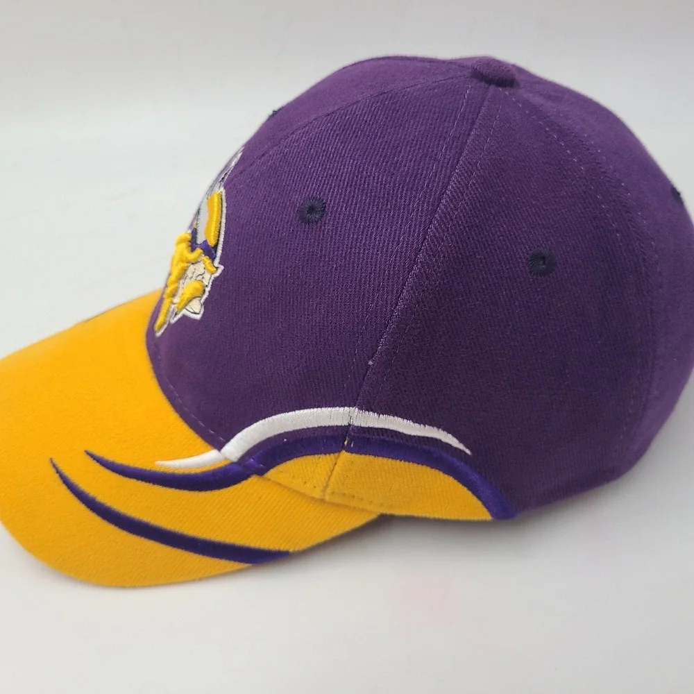 Vintage Minnesota Vikings Hat Adjustable Drew Pearson Purple Yellow NFL 90s‎ Men